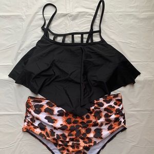 High waisted bathing suit
